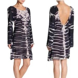 Raga November Nights Tunic Dress Tie Dye in Blue Grey